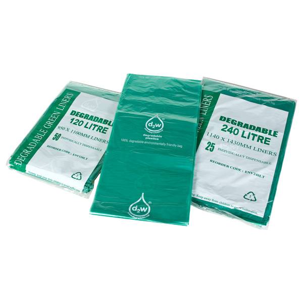 ENV-Range Degradable Enviro Green Garbage Bags Bin Liners