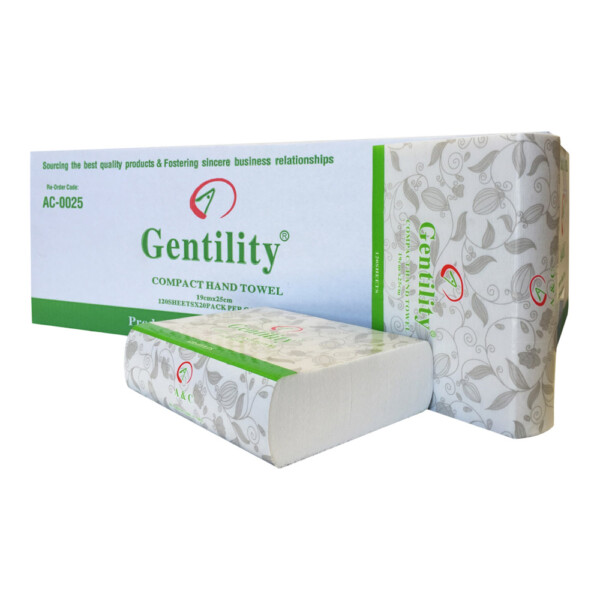 Gentility Compact Hand Towel TAD (2,400 sheets per carton)