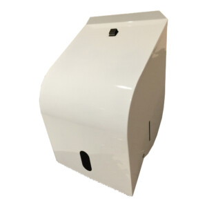 Gentility White Metal Paper Roll Towel Dispenser