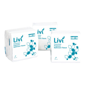 LIVI Essentials Interleaved 2 Ply Toilet Tissues 250 sheet / 36 units per carton