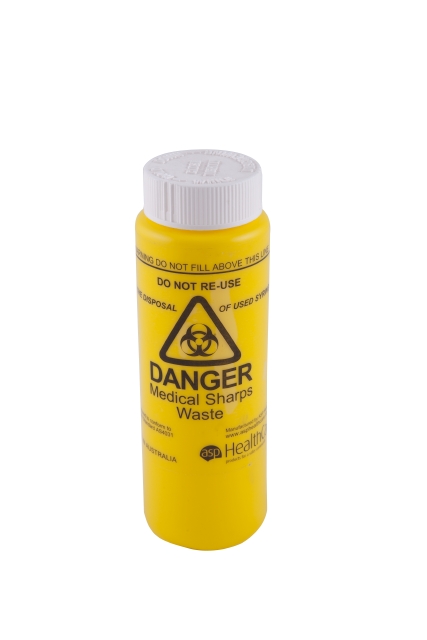 FitTank Sharps Medical Containers Screw Lid or Snap Top
