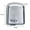 Dolphy Stainless Steel Two Waves Automatic Hand Dryer 1650W