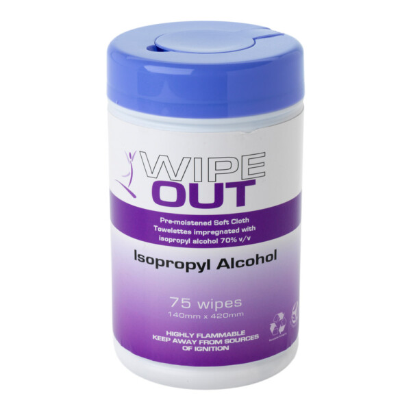 Wipe Out Isopropyl Alcohol Wipes (75 wipes per tub)