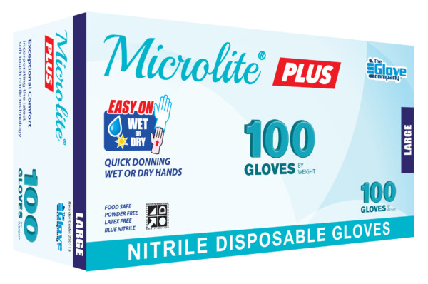 Microlite Plus Blue Nitrile Powder Free Gloves x 1000 Microlite Plus Blue Nitrile Powder Free Gloves x 1000