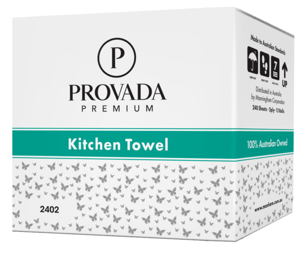 Provada Premium Kitchen Towels 2ply 240 Sheets X 12 Rolls