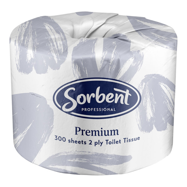 Sorbent Professional Premium Toilet Tissue Roll 2ply 300 sheets x 48 rolls Sorbent Professional Premium Toilet Tissue Roll 2ply 300 sheets x 48 rolls
