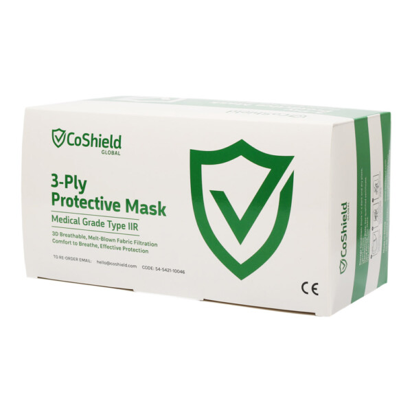 Co-Shield 3ply Disposable Face Masks x 50 per carton