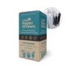 Envirostar 4 Ply Paper Straw Indiv. Wrapped Black X 2400