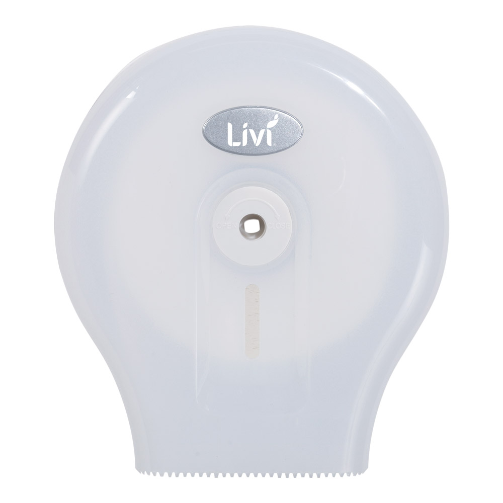 Livi Single Toilet Roll Dispenser – Pearl White