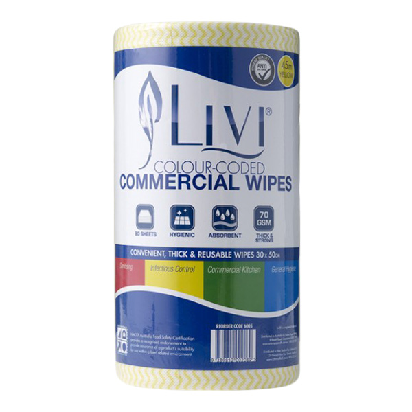 Livi Essentials Commercial Cloth Wipes 90’s – HACCP Approved Livi Essentials Commercial Cloth Wipes 90’s – HACCP Approved