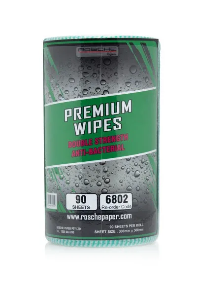 Rosche Hygiene Anti-Bacterial Wipes Roll 90 sheets Rosche Hygiene Anti-Bacterial Wipes Roll 90 sheets