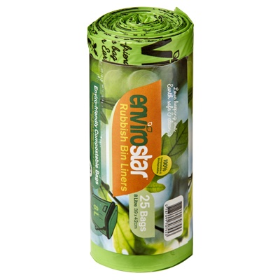 EnviroStar Eco Friendly Compostable Bin Liners in multiple sizes