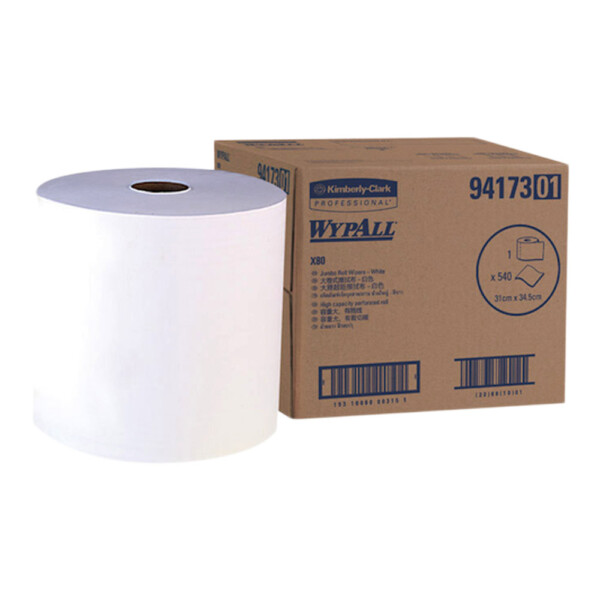 Wypall X80 Perforated Jumbo Roll Wiper White 31cmx34.5cm 540 wipers per roll Wypall X80 Perforated Jumbo Roll Wiper White 31cmx34.5cm 540 wipers per roll