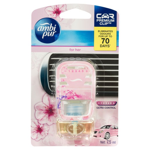 Ambi-Pur Premium Clip Car Air Freshener 7.5mL Ambi-Pur Premium Clip Car Air Freshener 7.5mL