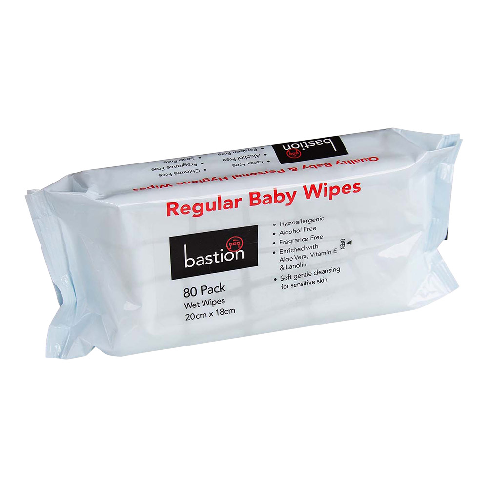 Bastion Regular Baby Wipes 80 sheets per pack x 20 packs per carton