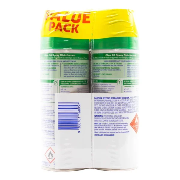 Glen 20 All In One Disinfectant Spray Original 300g - Twin Pack Glen 20 All In One Disinfectant Spray Original 300g - Twin Pack