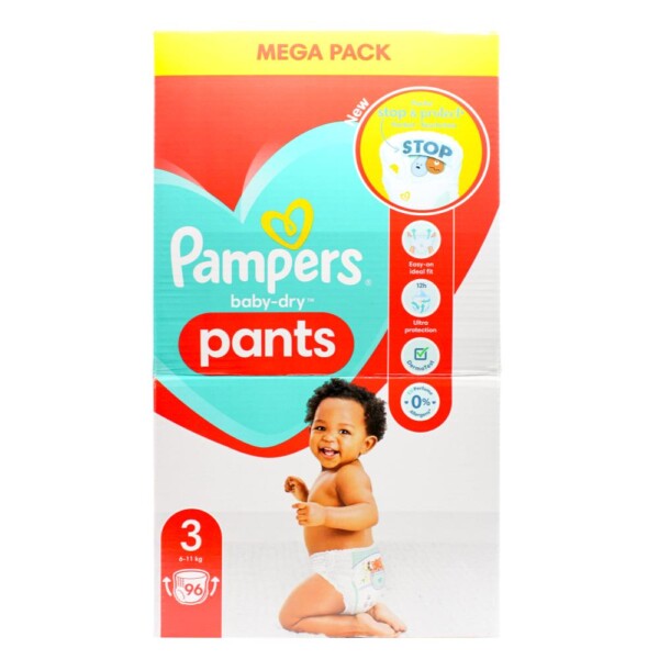 Pampers 96 pack Baby Dry Absorbent Nappy Pants Size 3 (6-11kg) Pampers 96 pack Baby Dry Absorbent Nappy Pants Size 3 (6-11kg)