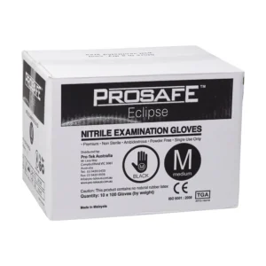 ProSafe Eclipse Black Nitrile Gloves 10 x 100 (1000 per carton) ProSafe Eclipse Black Nitrile Gloves 10 x 100 (1000 per carton)