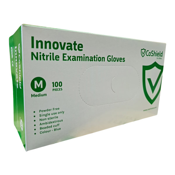 Co-Shield Global Innovate Nitrile Blue Examination Gloves x 1000