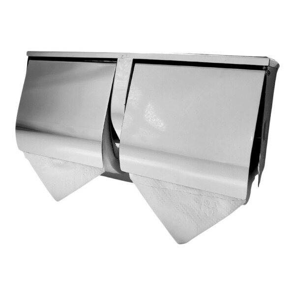 Dolphy Stainless Steel Double Toilet Roll Holder with Shelf Dolphy Stainless Steel Double Toilet Roll Holder with Shelf