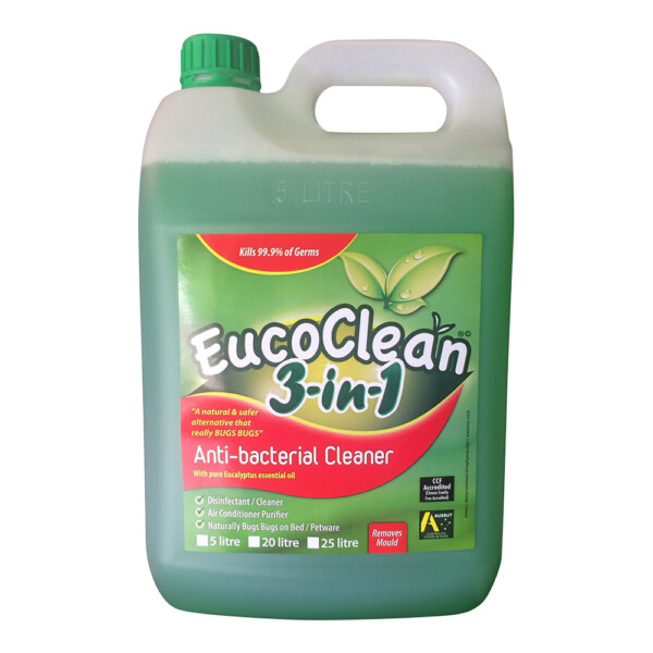 Eucoclean 3 in 1 Anti-Bacterial Cleaner 5 Litre Refill Eucoclean 3 in 1 Anti-Bacterial Cleaner 5 Litre Refill