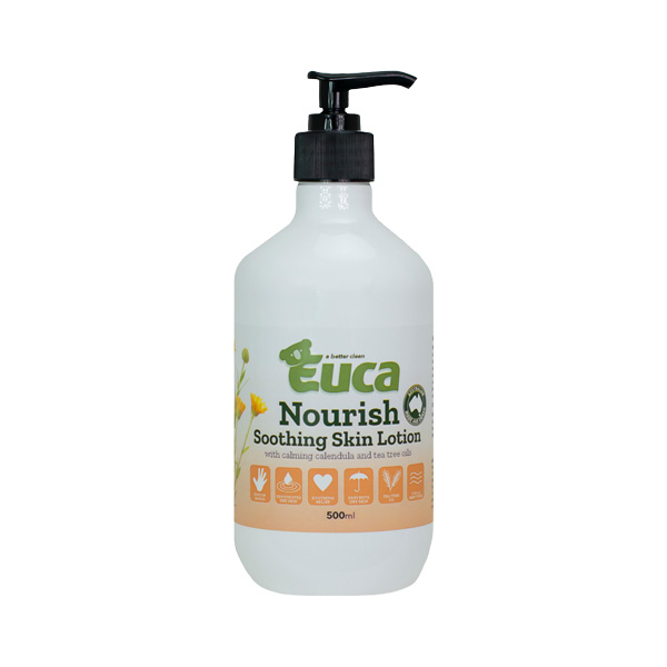 Euca Nourish 100% Pure Soothing Skin Lotion 500mL up to 10 Litres Euca Nourish 100% Pure Soothing Skin Lotion 500mL up to 10 Litres