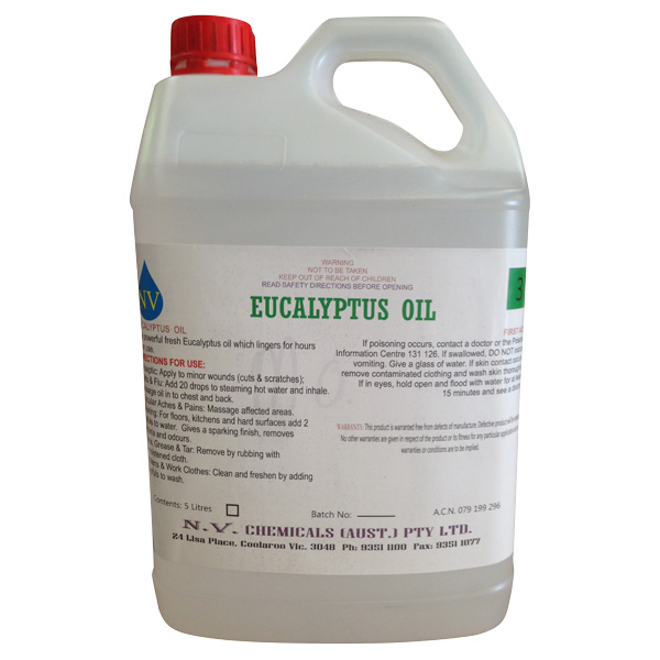 Pure Essential Eucalyptus Oil (5 Litre) by Bulk Blendz Pure Essential Eucalyptus Oil (5 Litre) by Bulk Blendz