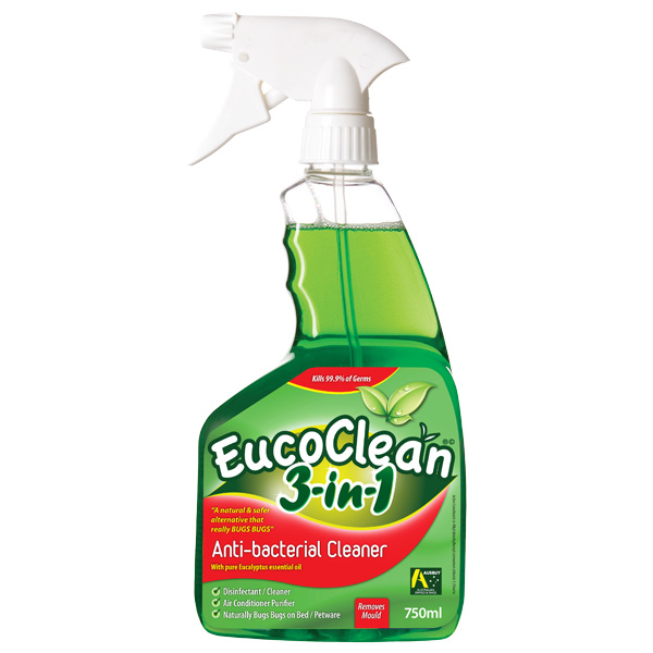 EucoClean 3-in-1 Eucalyptus Anti-Bacterial Cleaner 750mL x 6 pack EucoClean 3-in-1 Eucalyptus Anti-Bacterial Cleaner 750mL x 6 pack