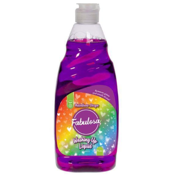 Fabulosa Washing Up Dishwashing Liquid 1 Litre Rainbow Drops