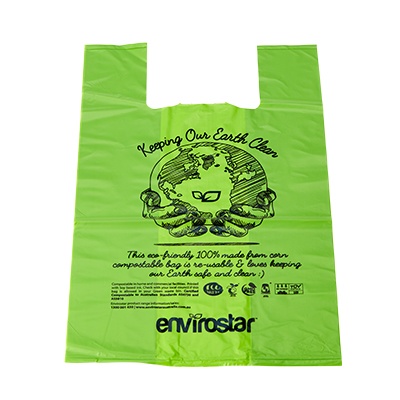 Envirostar Food Grade Compostable Singlet Shopping Bags ~ GMO Free Envirostar Food Grade Compostable Singlet Shopping Bags ~ GMO Free