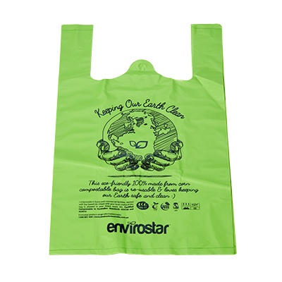 Envirostar Food Grade Compostable Singlet Shopping Bags ~ GMO Free Envirostar Food Grade Compostable Singlet Shopping Bags ~ GMO Free