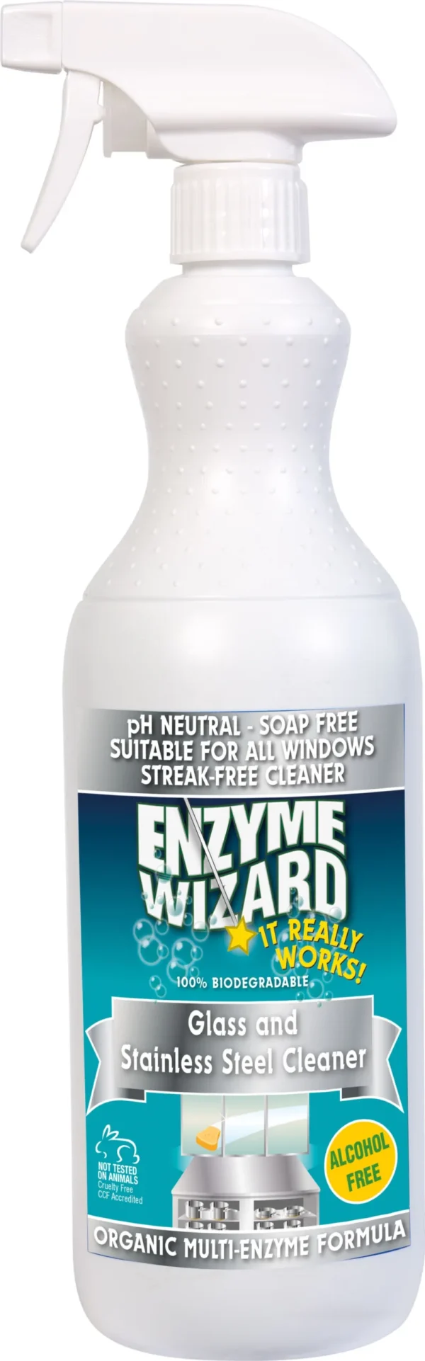 Enzyme Wizard Organic Glass and Stainless Steel Cleaner 750mL