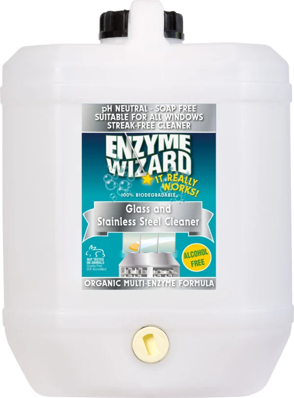 Enzyme Wizard Organic Glass and Stainless Steel Cleaner 20 Litre