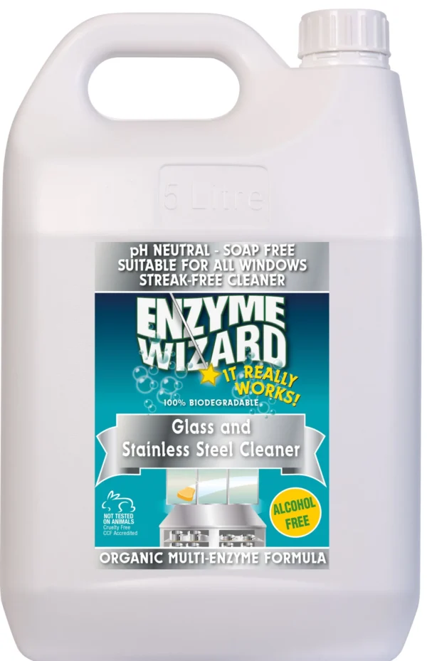 Enzyme Wizard Organic Glass and Stainless Steel Cleaner 5 Litre