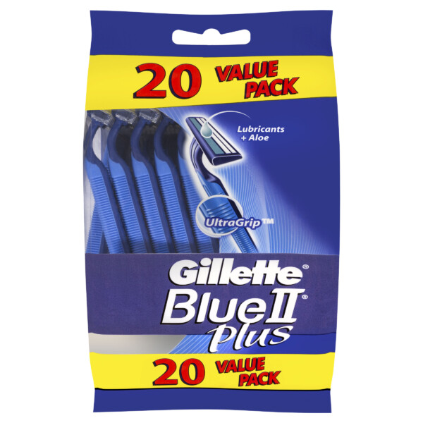 Gillette Disposables II Plus Blue 20 pack Twin Razors Gillette Disposables II Plus Blue 20 pack Twin Razors