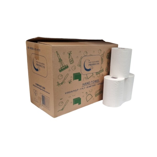 VCS Hand Towel Roll 1Ply - 80 meters - 16 rolls per Carton VCS Hand Towel Roll 1Ply - 80 meters - 16 rolls per Carton