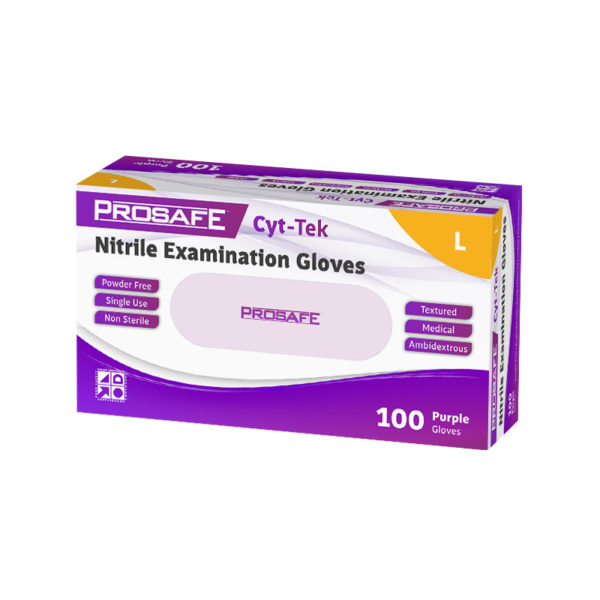 Pro Safe Cyt-tek Purple Nitrile Examination Gloves x 1000 Pro Safe Cyt-tek Purple Nitrile Examination Gloves x 1000