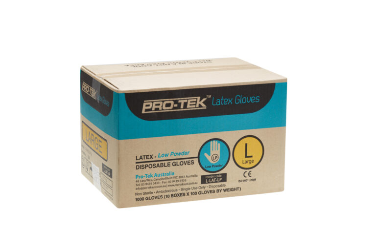 Protek Latex Natural Gloves - Lightly Powdered or Powder Free (10 boxes x 100)