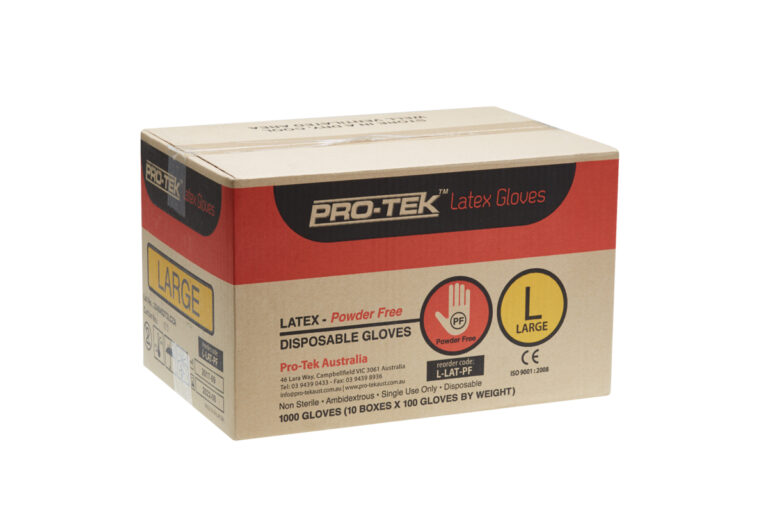 Protek Latex Natural Gloves - Lightly Powdered or Powder Free (10 boxes x 100)