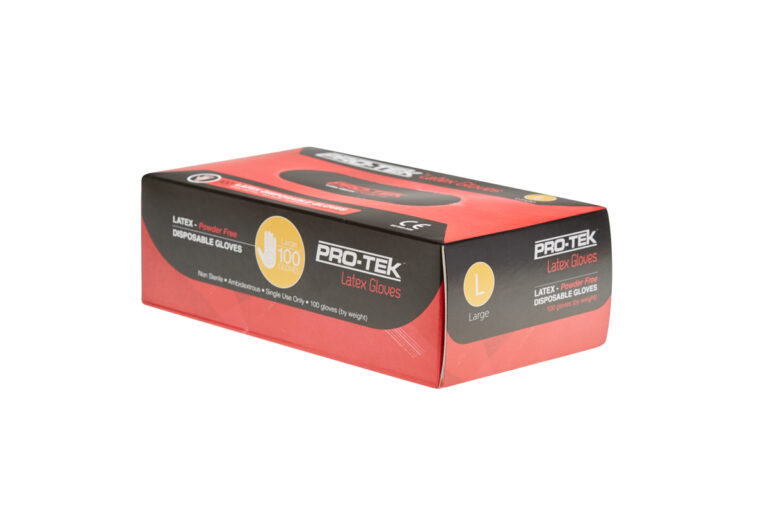 Protek Latex Natural Gloves - Lightly Powdered or Powder Free (10 boxes x 100)