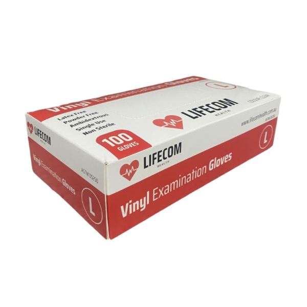 LifeCom Vinyl Examination Gloves Powder Free x 1000