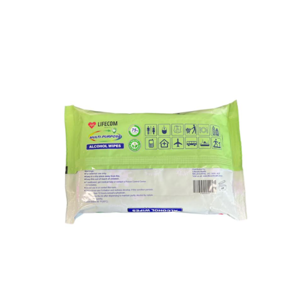 Lifecom Health Multi-Purpose Alcohol Wipes 50 pack Lifecom Health Multi-Purpose Alcohol Wipes 50 pack