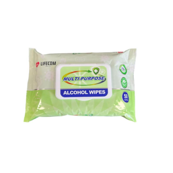 Lifecom Health Multi-Purpose Alcohol Wipes 50 pack Lifecom Health Multi-Purpose Alcohol Wipes 50 pack