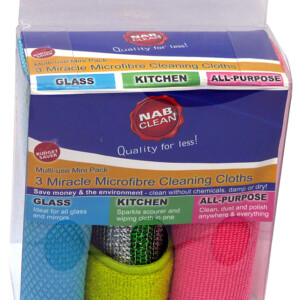 Nab Clean Specialised Microfibre Cloth 3 Pack