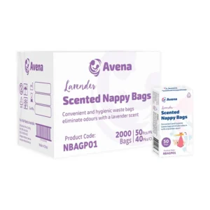 Avena Lavender Scented Nappy Bags x 50 Pack Avena Lavender Scented Nappy Bags x 50 Pack