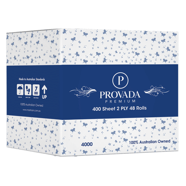 Provada Quality Premium 400 sheet Toilet Tissues x 48 rolls per carton Provada Quality Premium 400 sheet Toilet Tissues x 48 rolls per carton
