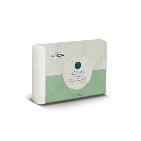 Regal Compact Paper Hand Towels 120 Sheets x 20 Packs per carton Regal Compact Paper Hand Towels 120 Sheets x 20 Packs per carton