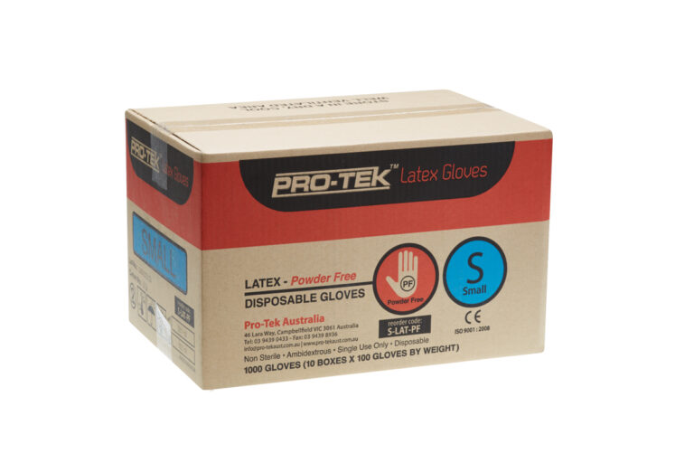 Protek Latex Natural Gloves - Lightly Powdered or Powder Free (10 boxes x 100)