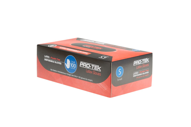 Protek Latex Natural Gloves - Lightly Powdered or Powder Free (10 boxes x 100)