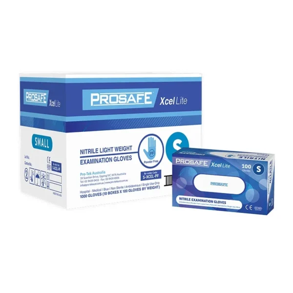 ProSafe Xcel Lite Nitrite Gloves Blue Powder Free x 1000 ProSafe Xcel Lite Nitrite Gloves Blue Powder Free x 1000